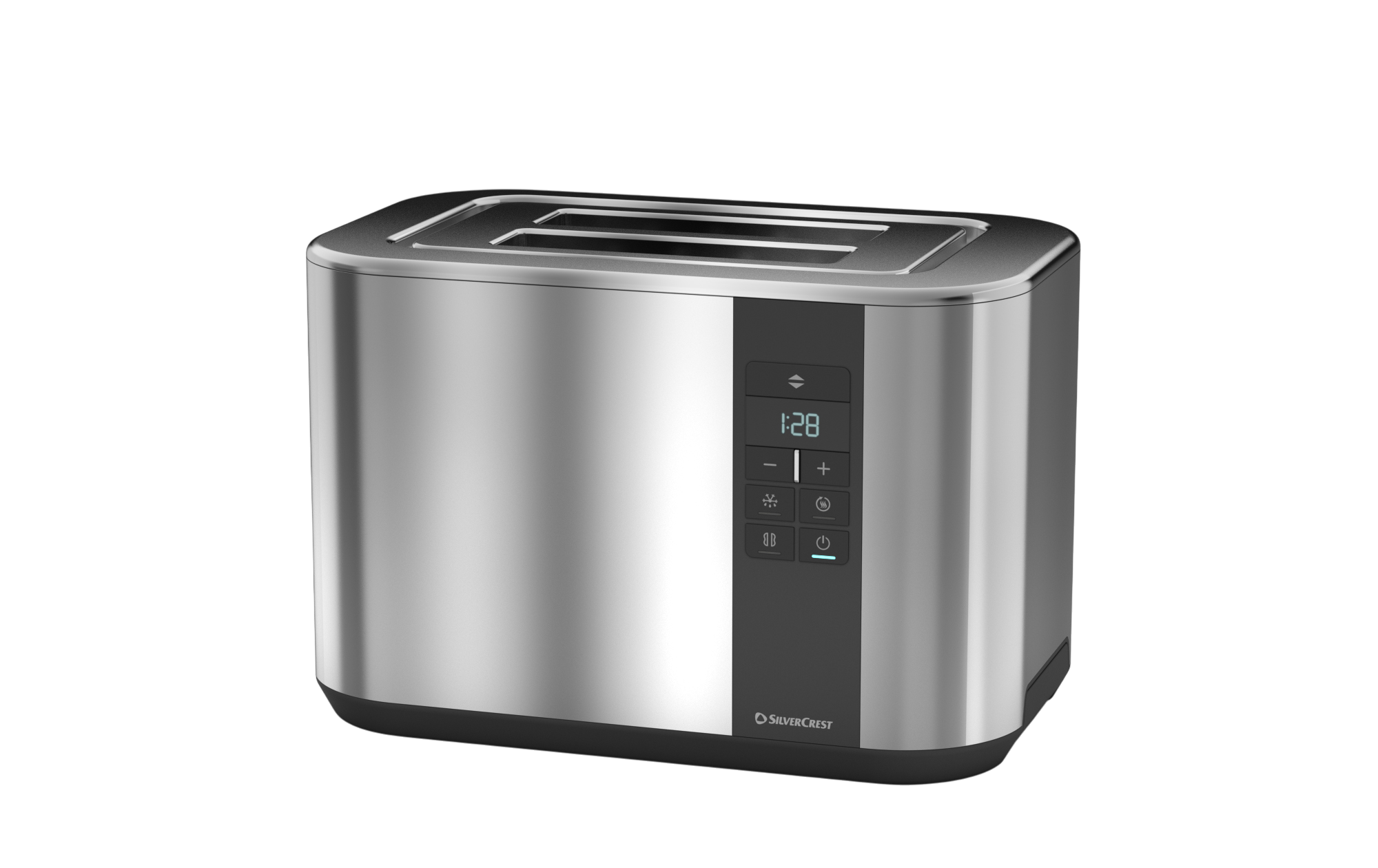 Digitaler 2-Schlitz Toaster aus Edelstahl